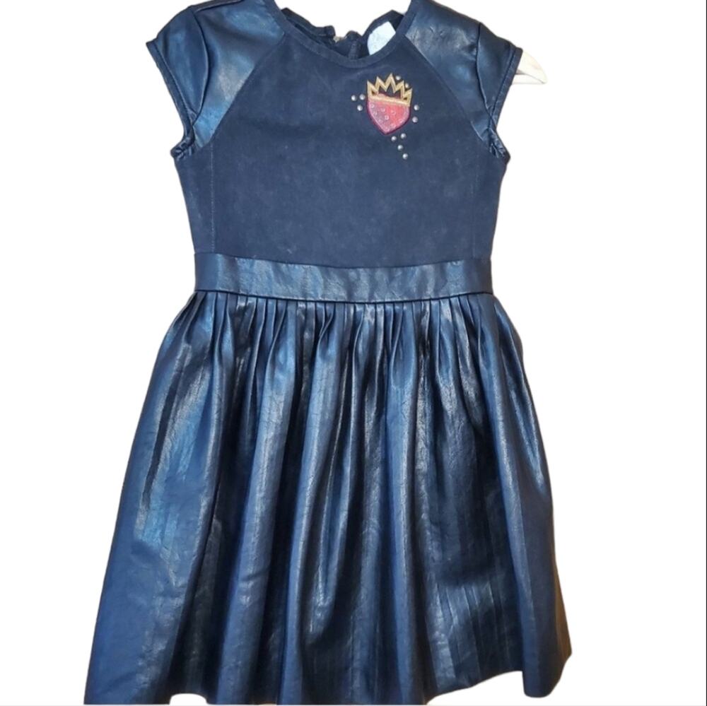 Disney Descendants Evie Black Mini Faux Leather Dress
